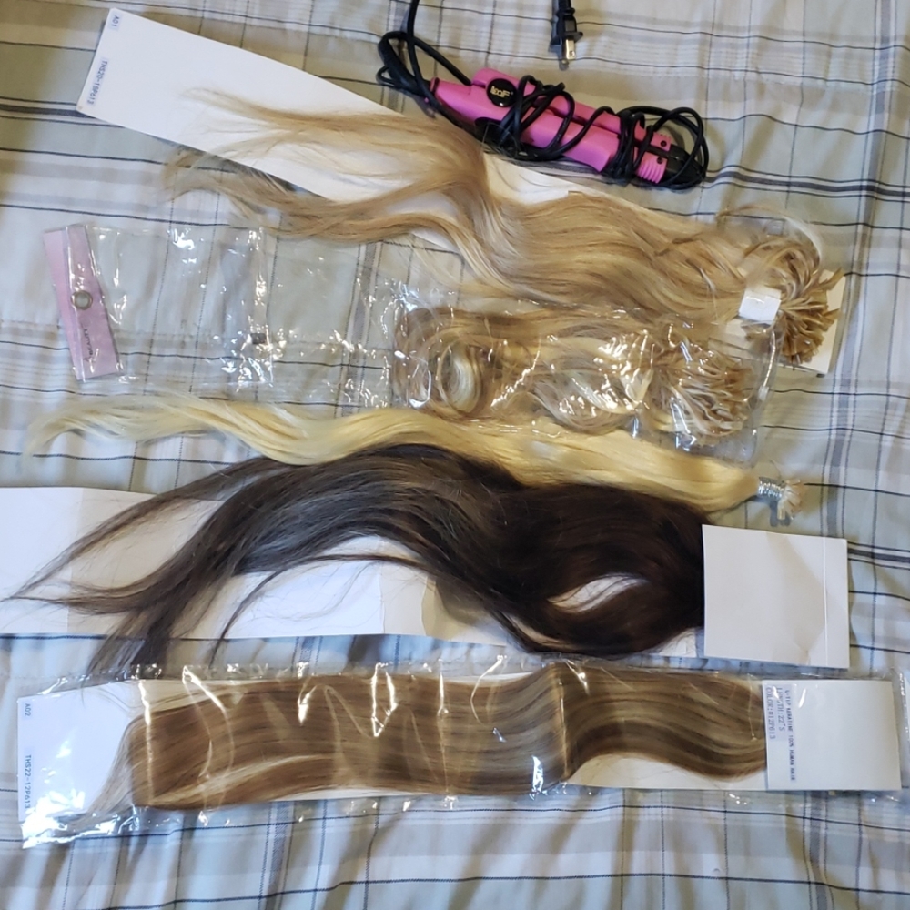Remy keratine extensions 100% human hair 22"